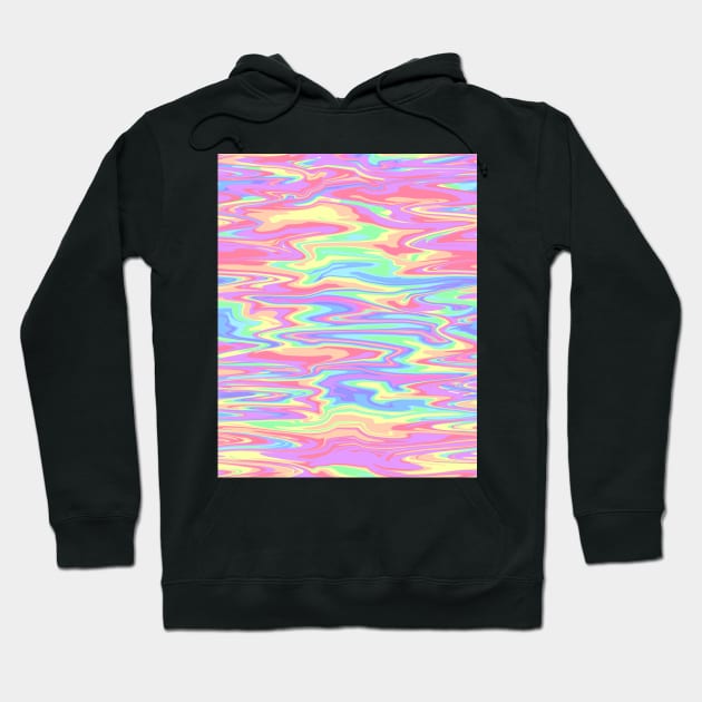 Melty Rainbow Paint Pattern Hoodie by saradaboru